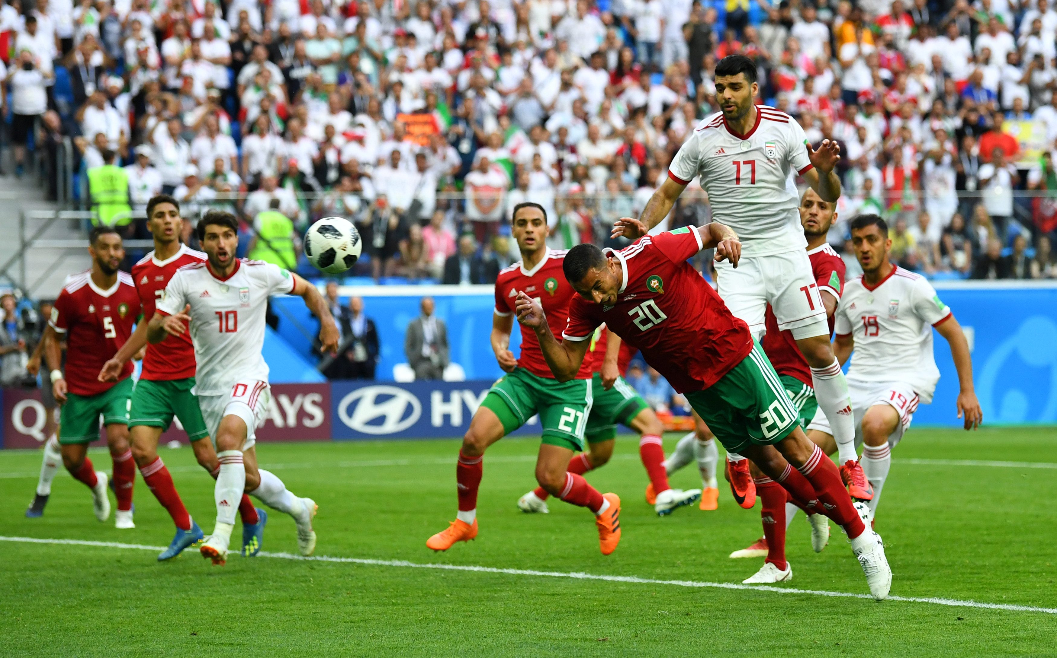 “النيران الصديقة” تُسقط المنتخب المغربي أمام إيران في الوقت القاتل