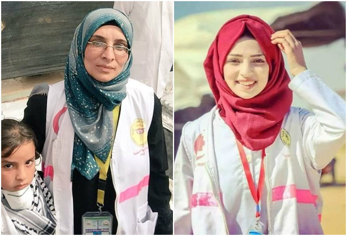 بلباس ابنتها الملطَّخ بدمائها.. والدة المسعفة رزان تواصل مهمتها في مداواة جرحى مسيرات العودة