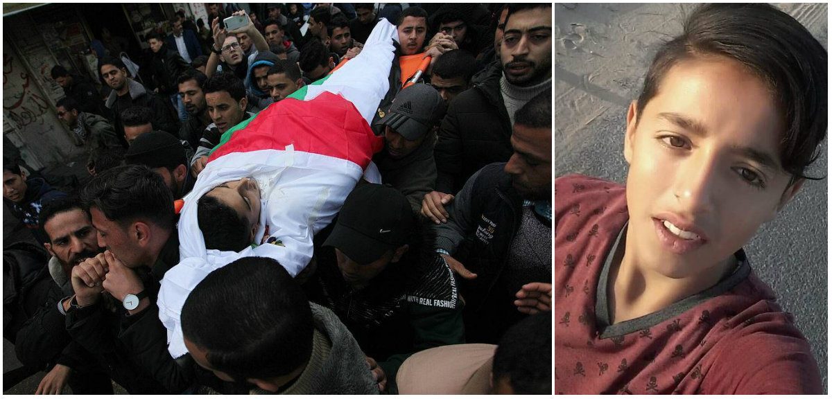 دموع وحزن في تشييع جنازة طفل فلسطيني قتل بدمٍ بارد