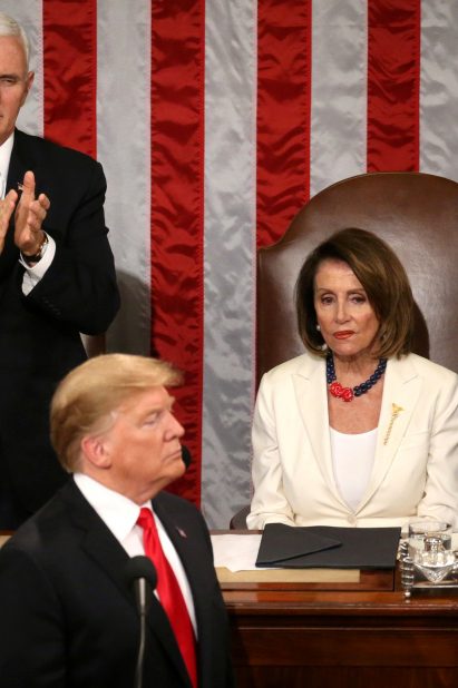 ترامب داخل الكونغرس الأمريكي الذي يقوده الديمقراطيون/ رويترز