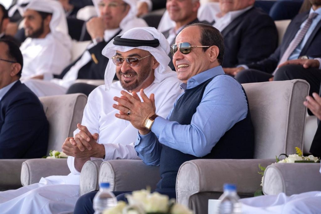 السيسي ومحمد بن زايد في شرم الشيخ، يناير 2020/ الخارجية الإماراتية