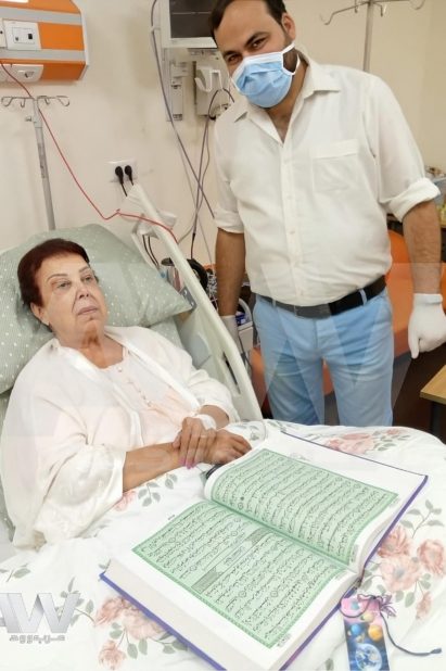 رجاء الجداوي في المستشفى/ مواقع التواصل