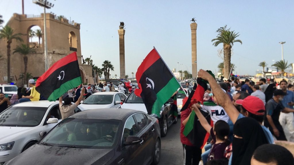 الصورة من احتفالات العاصمة طرابلس/الأناضول