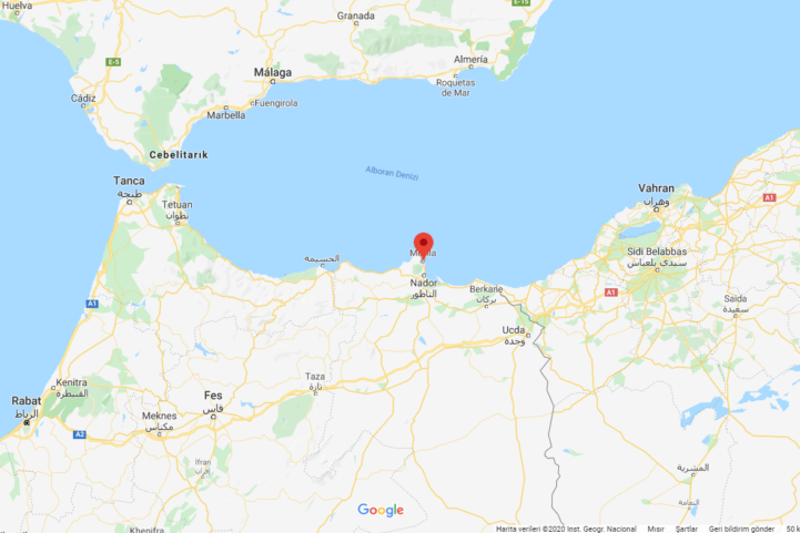 موقع مدينة مليلية