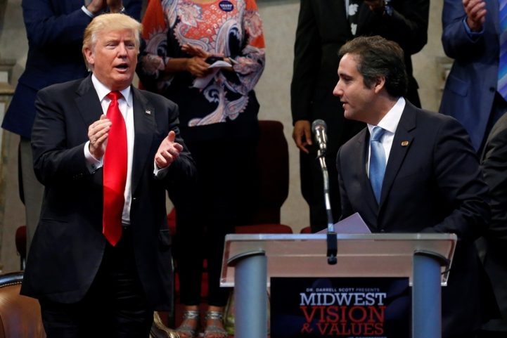 الرئيس الأمريكي دونالد ترامب، ومحاميه السابق مايكل كوهين - رويترز