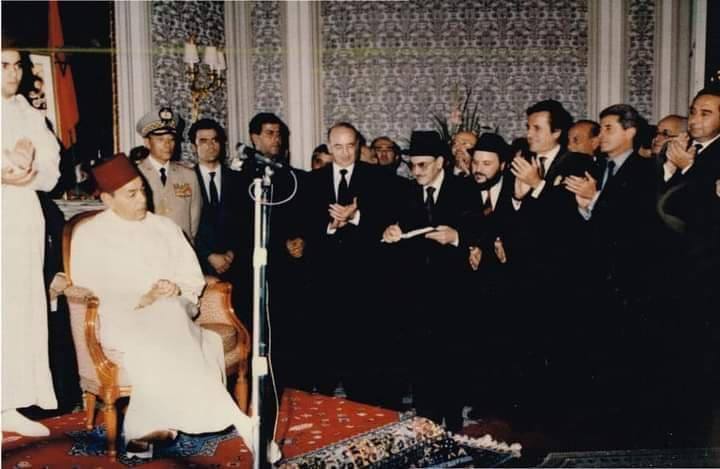 المغاربة اليهود في ضيافة الراحل الحسن الثاني بالقصر الملكي، الدار البيضاء 1994
