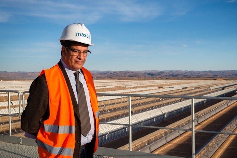 يقود الباكوري أكبر مشروع للطاقة الشمسية في المغرب (مواقع التواصل الاجتماعي)