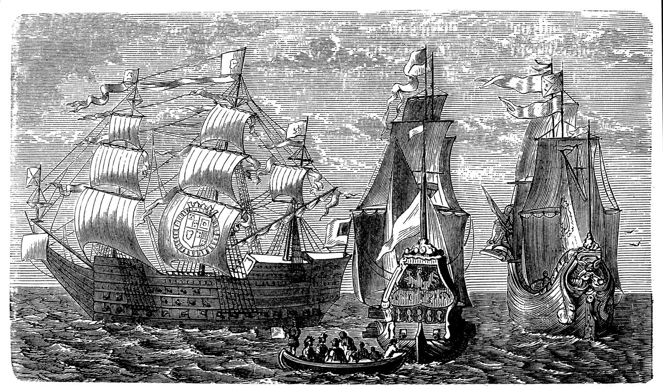 رسم توضيحي لسفن حربية إنجليزية في النصف الثاني من القرن السابع عشر حيث كان الصراع بين بريطانيا وفرنسا مشتعلاً - iStock