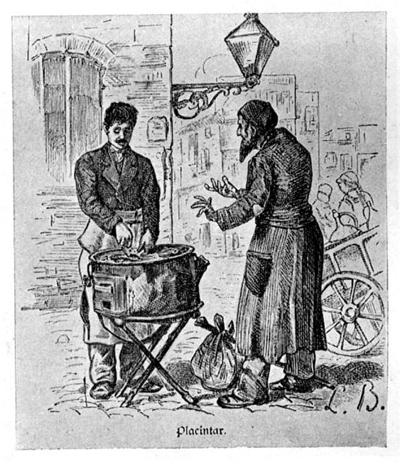 بائع Placinta في بوخارست، عام 1880 / ويكيبيديا