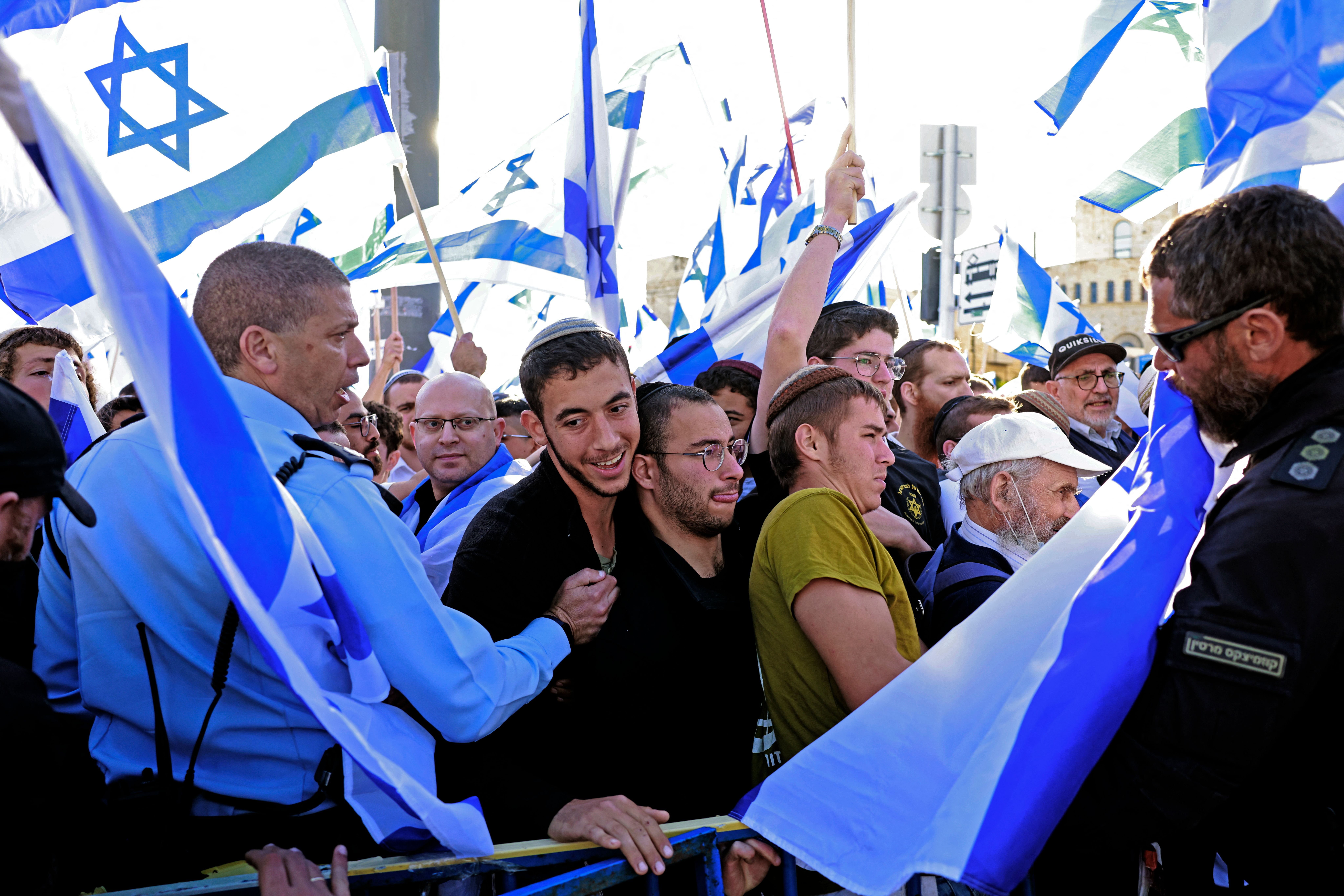 فلسطين إسرائيل القدس مسيرة الأعلام
