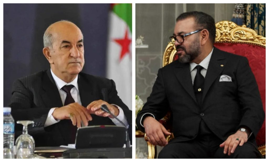 العاهل المغربي محمد السادس والرئيس الجزائري عبدالمجيد تبون