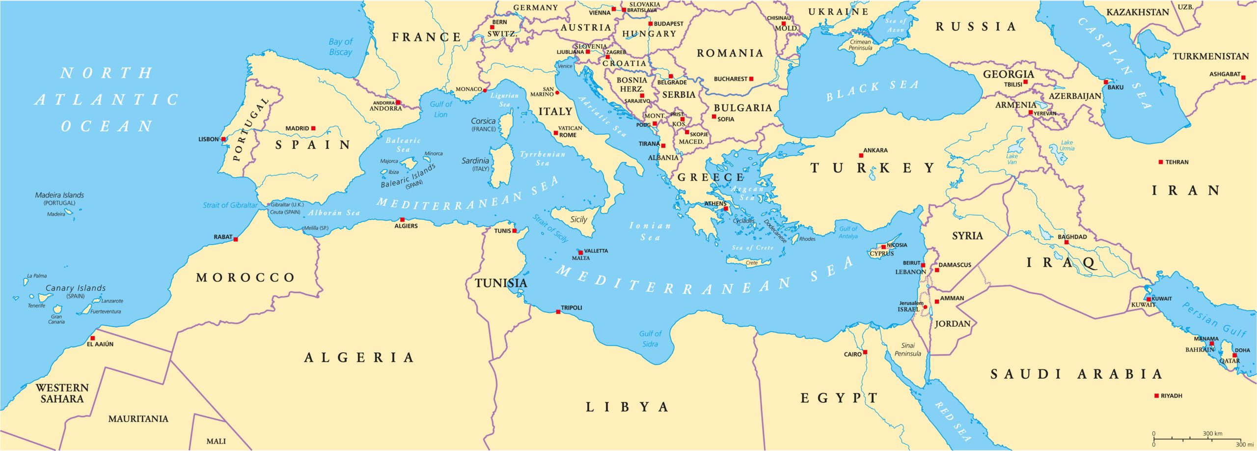 Shutter Stock/ دول البحر الأبيض المتوسط