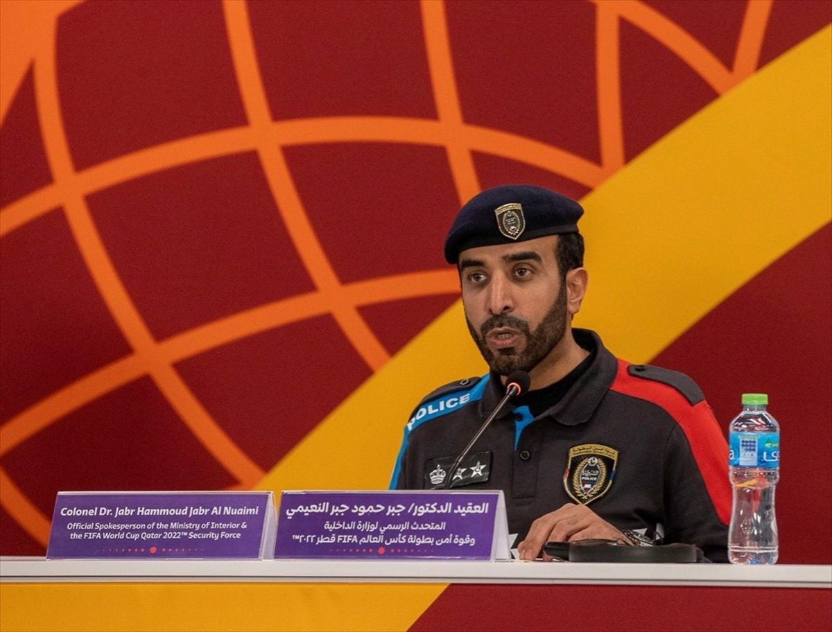 جبر النعيمي متحدث وزارة الداخلية وقوة أمن البطولة/ الأناضول