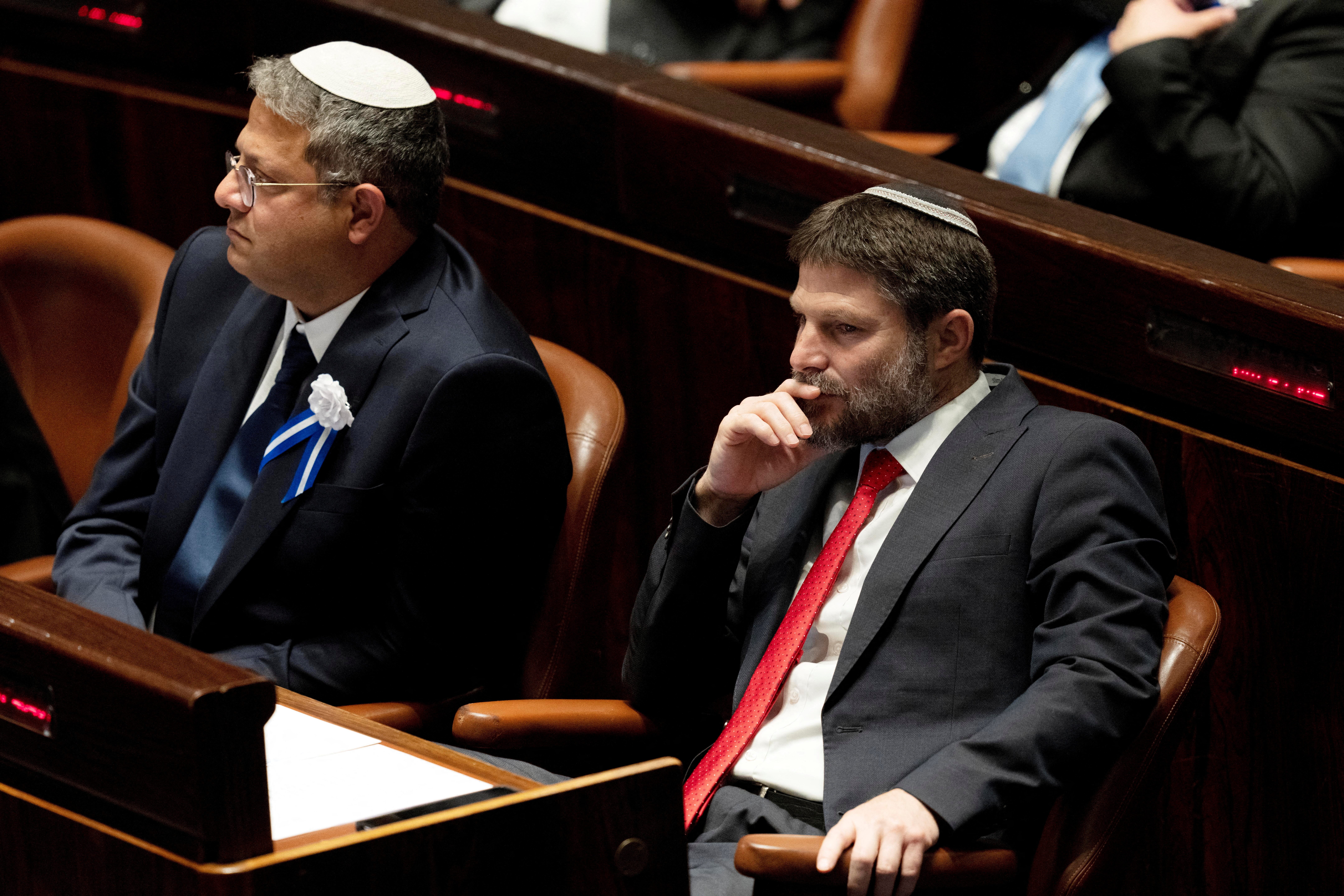 بتسلئيل سموتريتش زعيم حزب الصهيونية الدينية (من اليمين) / رويترز