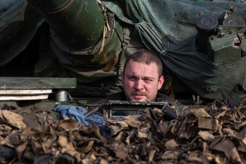معركة جندي روسي أوكراني 