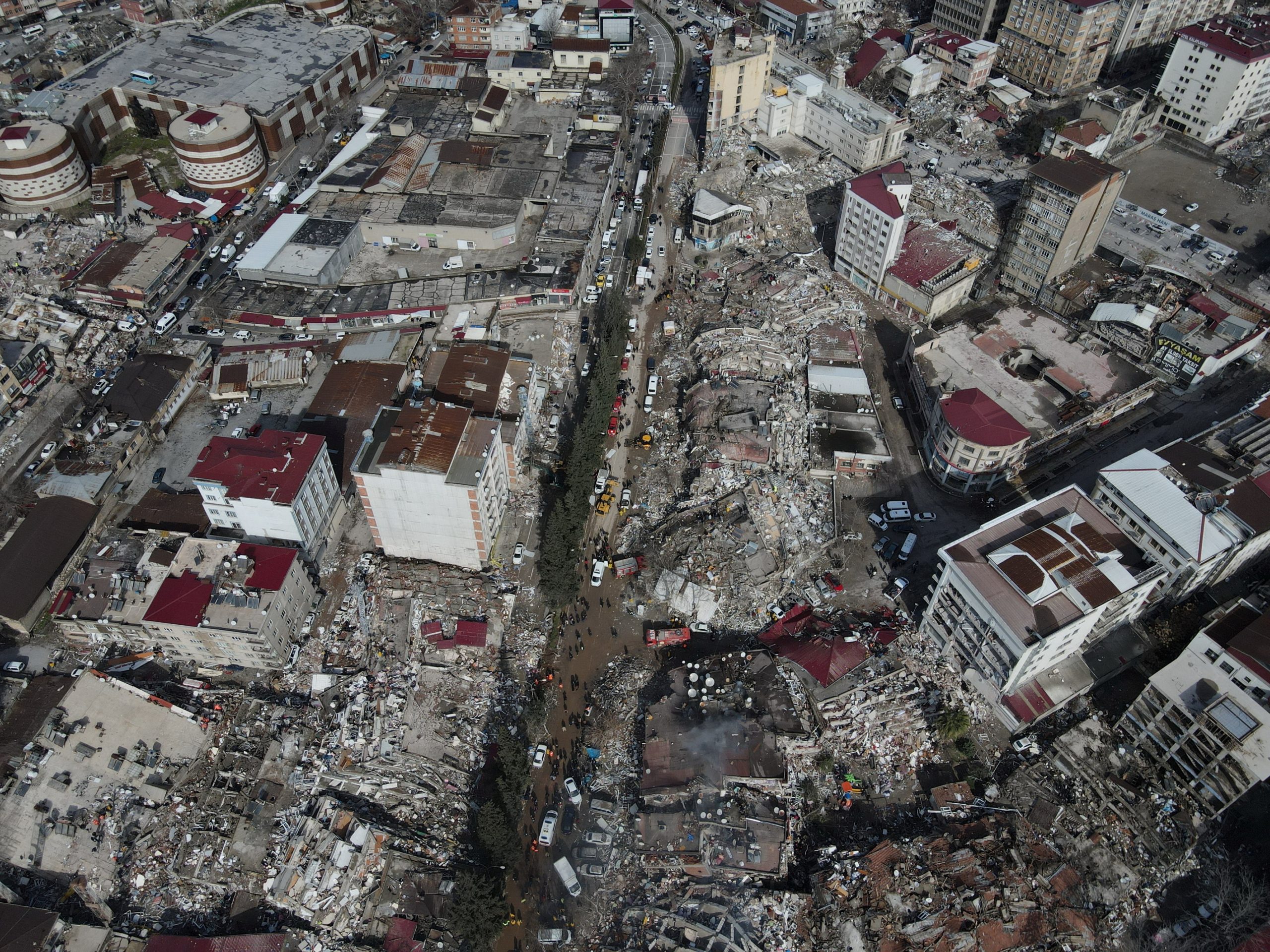 منظر عام لآثار الزلزال المدمر في جنوب تركيا- رويترز