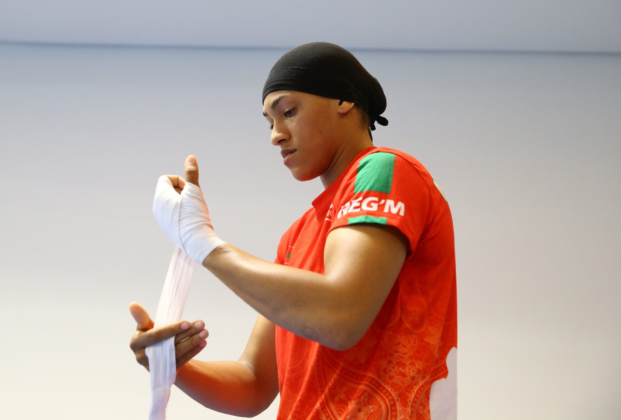 الملاكمة المغربية أثناء مشاركتها في ريو دي جانيرو / Reuters