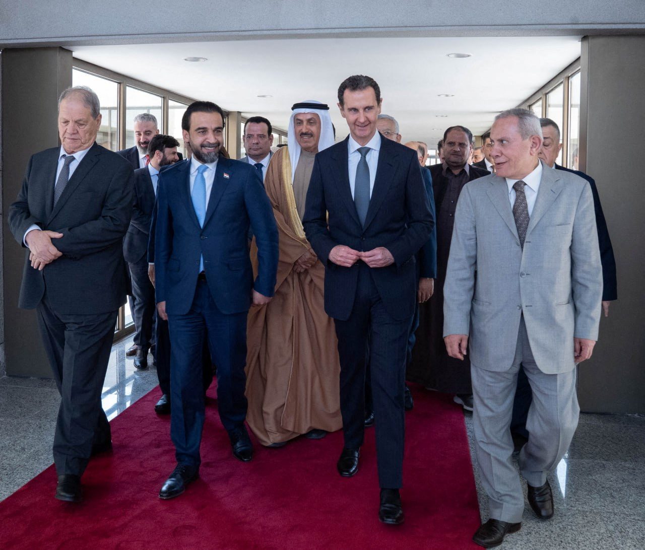 وفد من البرلمان العربي يلتقي برئيس النظام بشار الأسد / رويترز