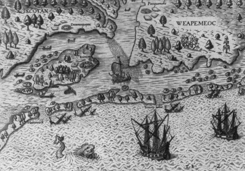 خريطو وايت لمستعمرة رونوك المختفية / Wikipedia 