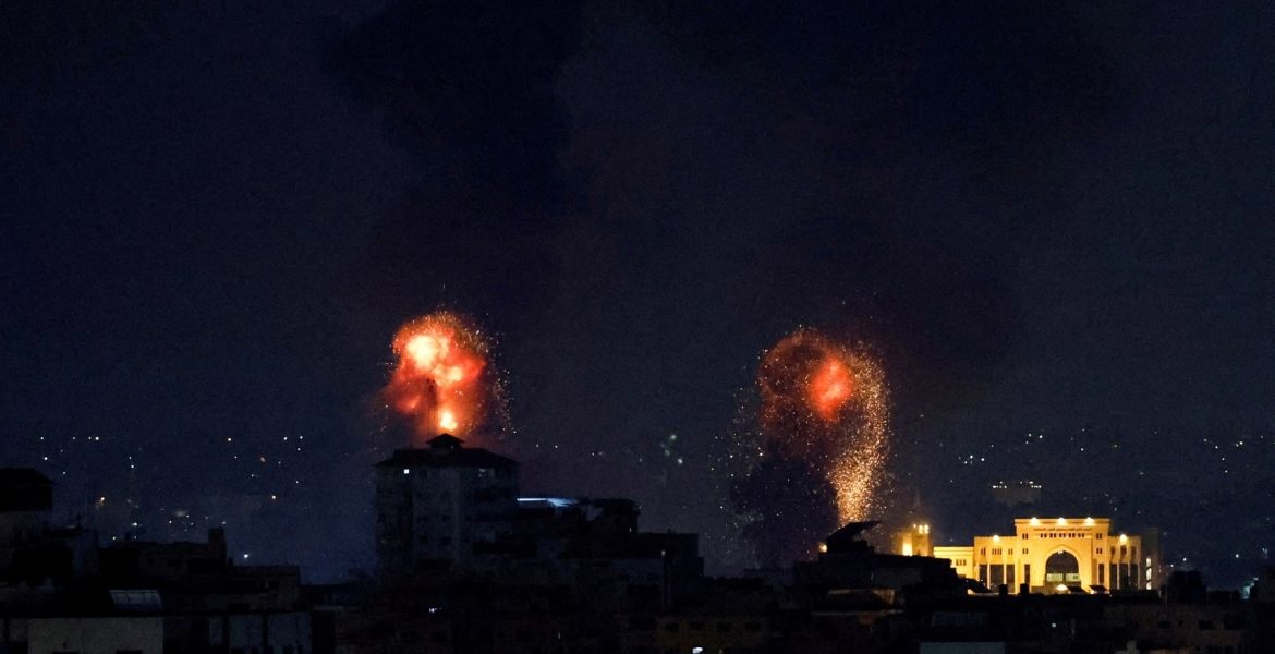 The Gaza Strip was subjected to heavy bombardment at dawn on Tuesday, May 9, 2023, by Israeli aircraft - Reuters