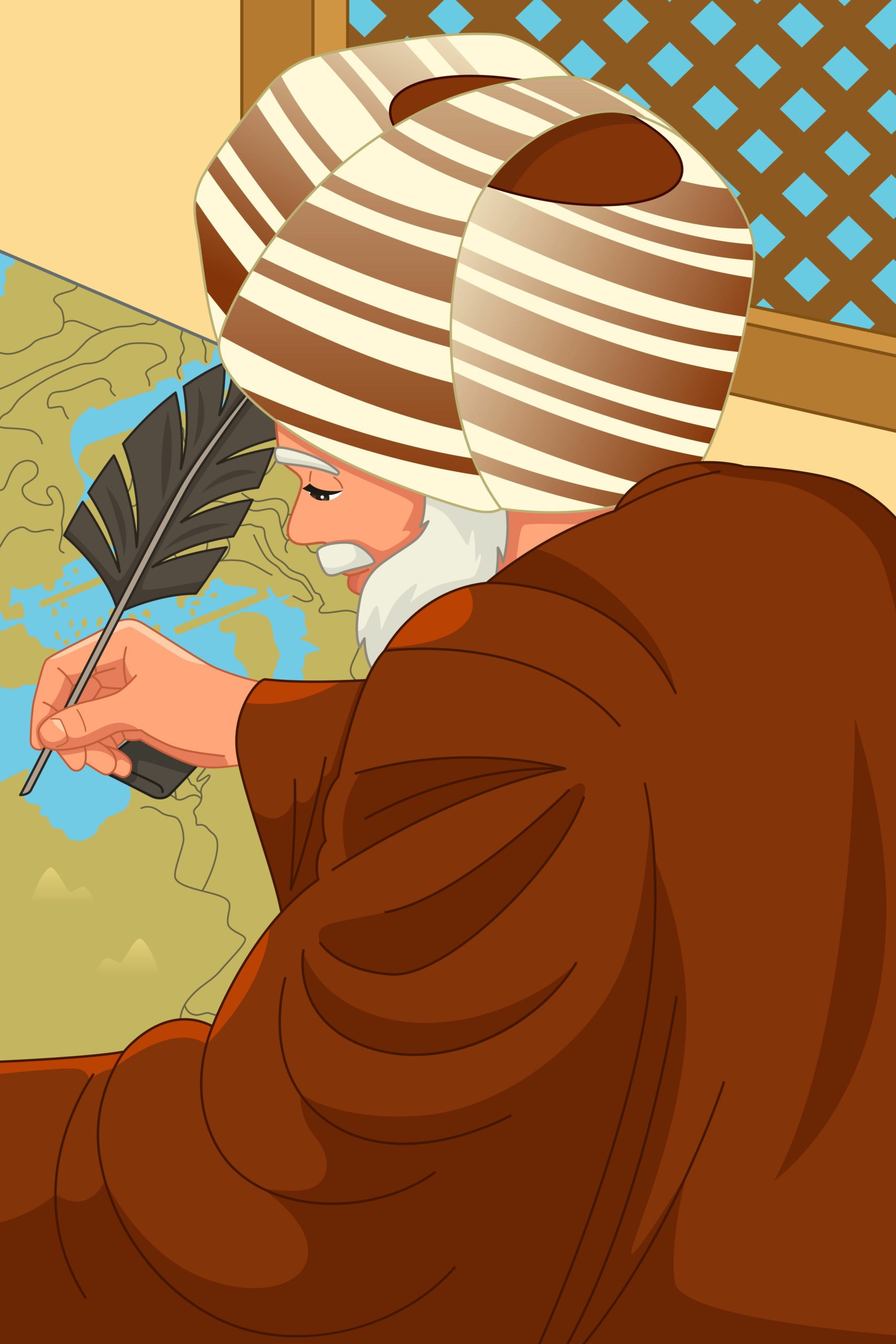 رسم توضيحي غربي للإدريسي/ Shutterstock