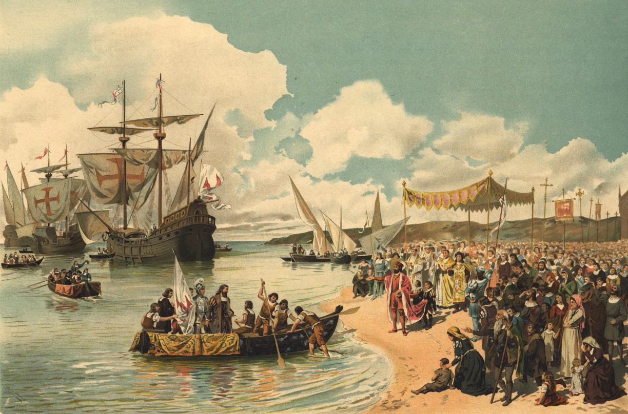لوحة تصوّر فاسكو دي غاما قبيل انطلاقه إلى الهند عام 1497/ Wikipedia