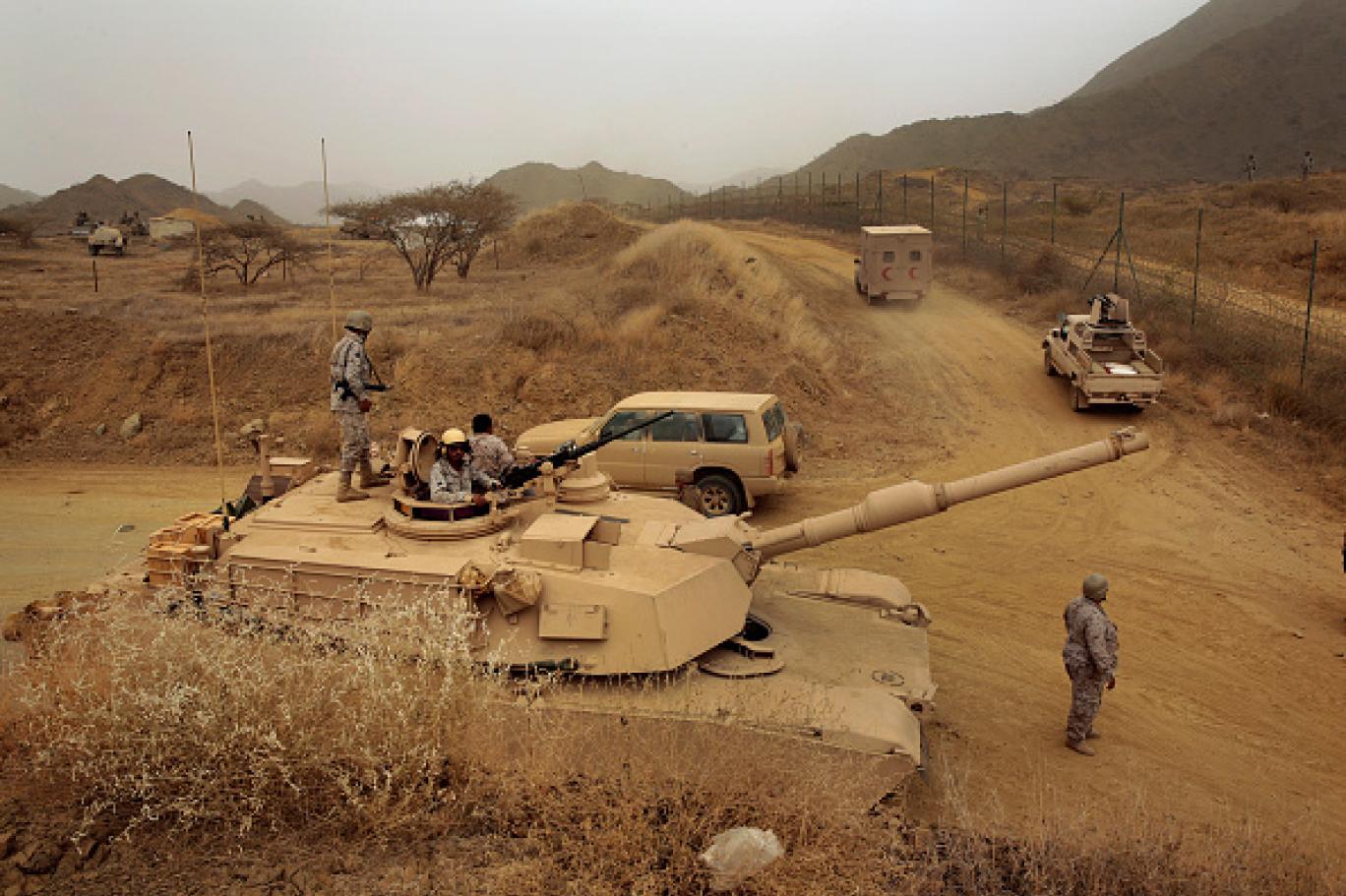 قوّات أمن على الحدود السعوديّة اليمنيّة/Getty Images