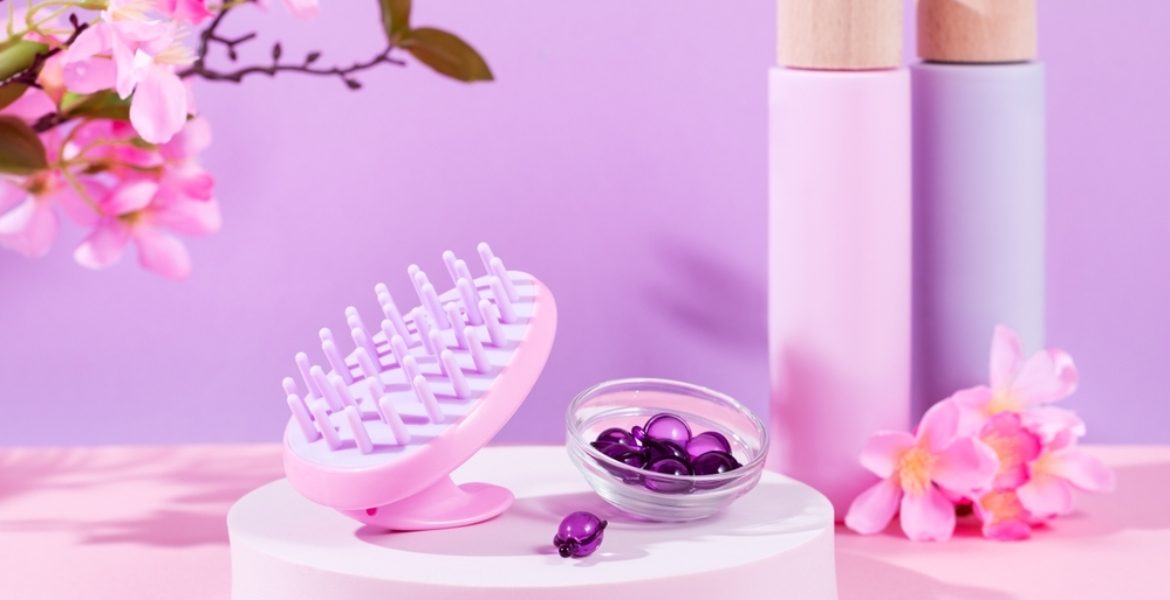 What is a silicone hair massage brush?