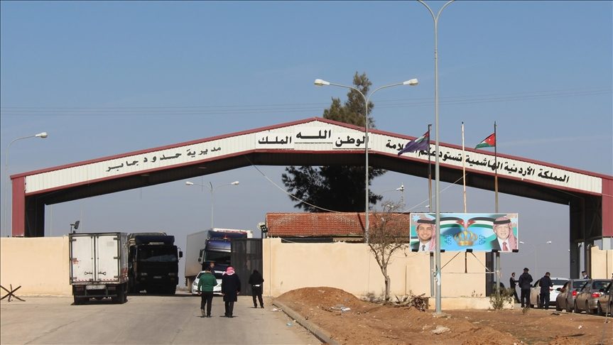 معبر جابر الحدودي الأردني مع سوريا /الأناضول