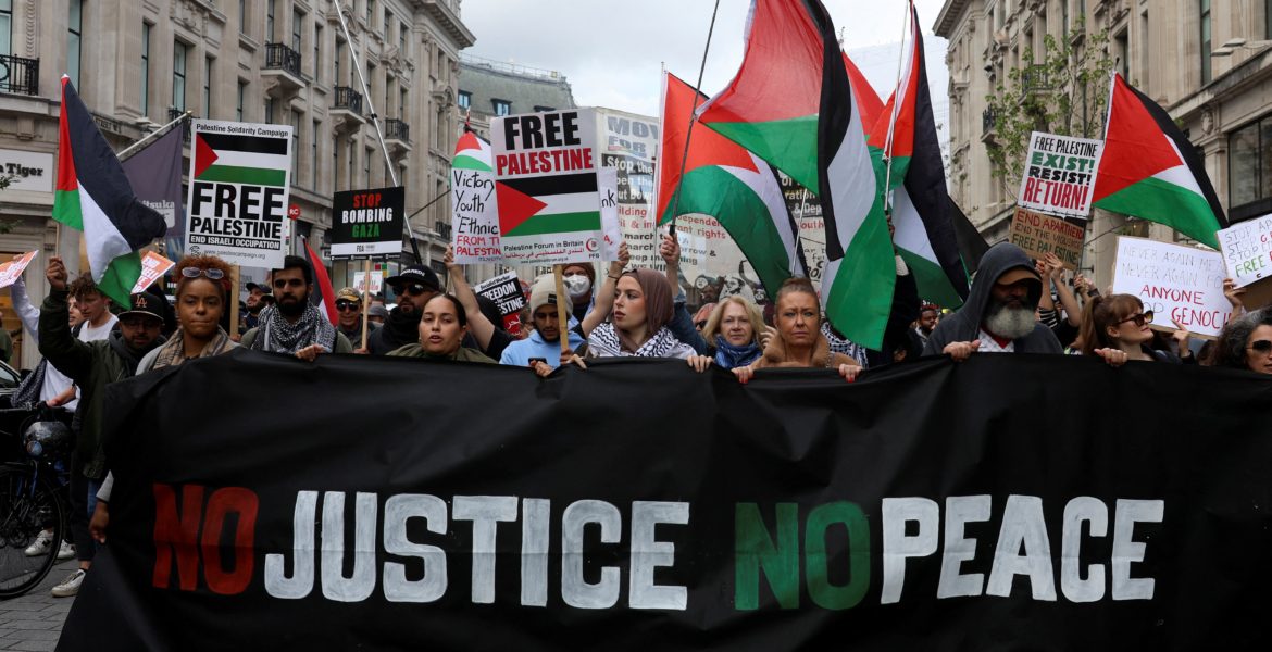 احتجاجات داعمة لغزة في لندن - رويترز