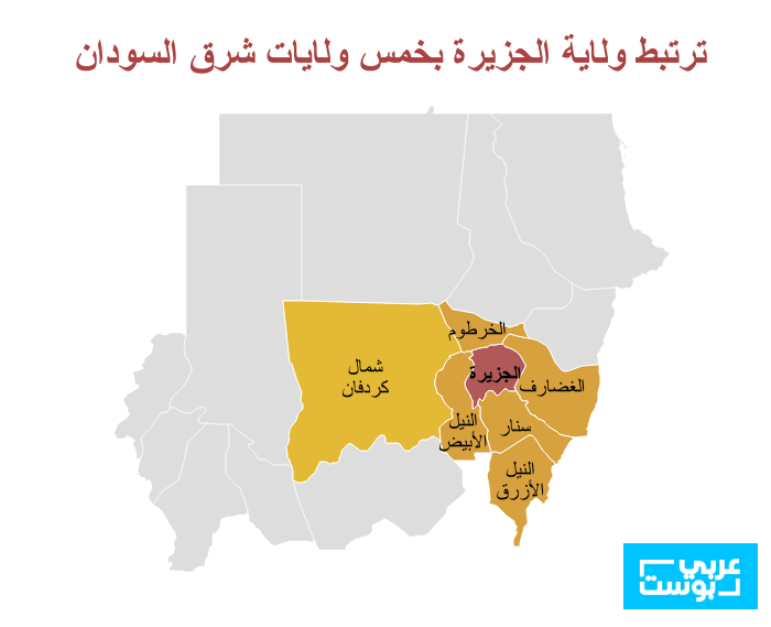 خريطة السودان بعد سيطرة الدعم السريع على ولاية الجزيرة - عربي بوست