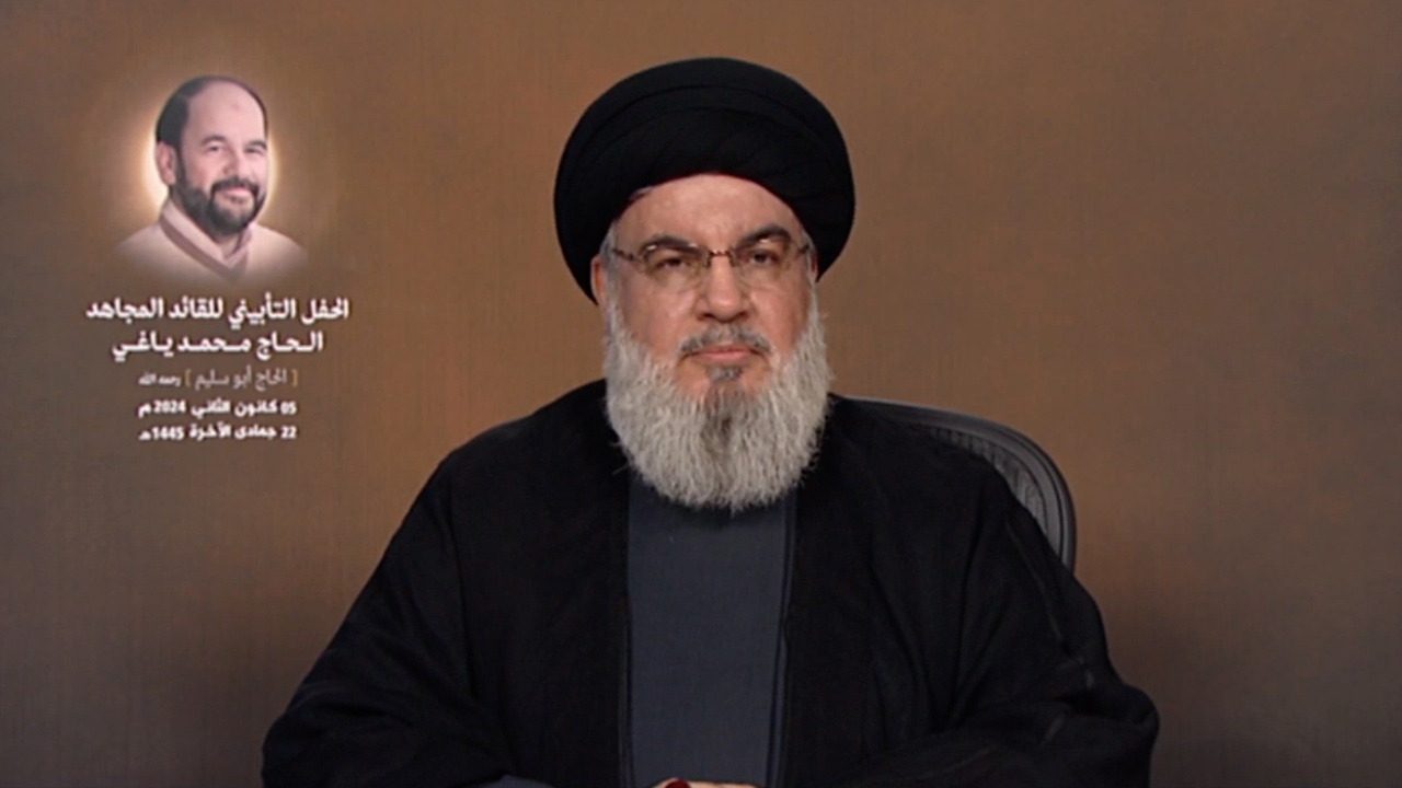 نصر الله قال إن حزب الله نفذ مئات العمليات منذ طوفان الأقصى/ قناة المنار