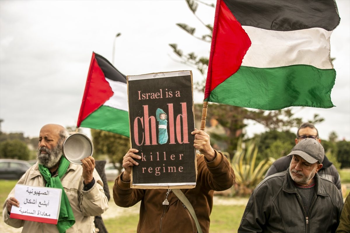 وقفة في تونس لدعم فلسطين/الأناضول