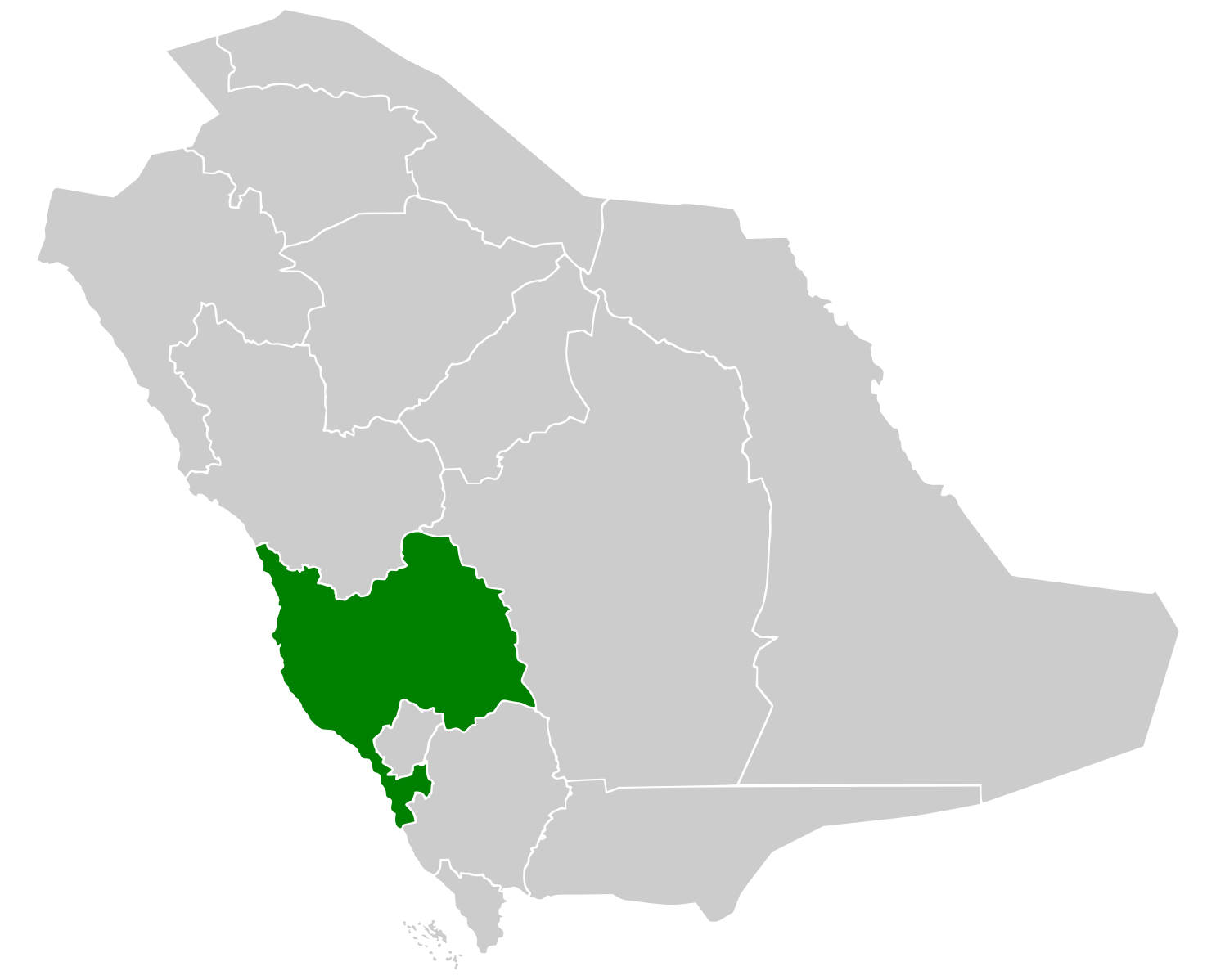 تقع مكة في جنوب غرب السعودية - ويكيميديا