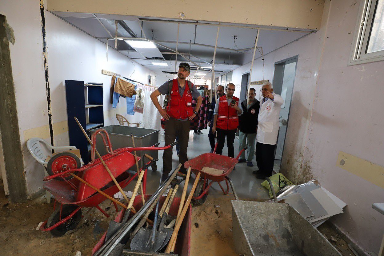 وفد من اللجنة الدولية للصليب الأحمر زار مستشفى الأمل/ جمعية الهلال الأحمر