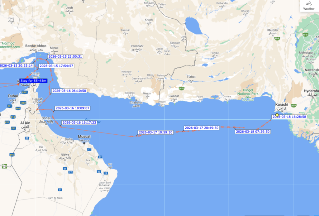 عبور مضيق هرمز