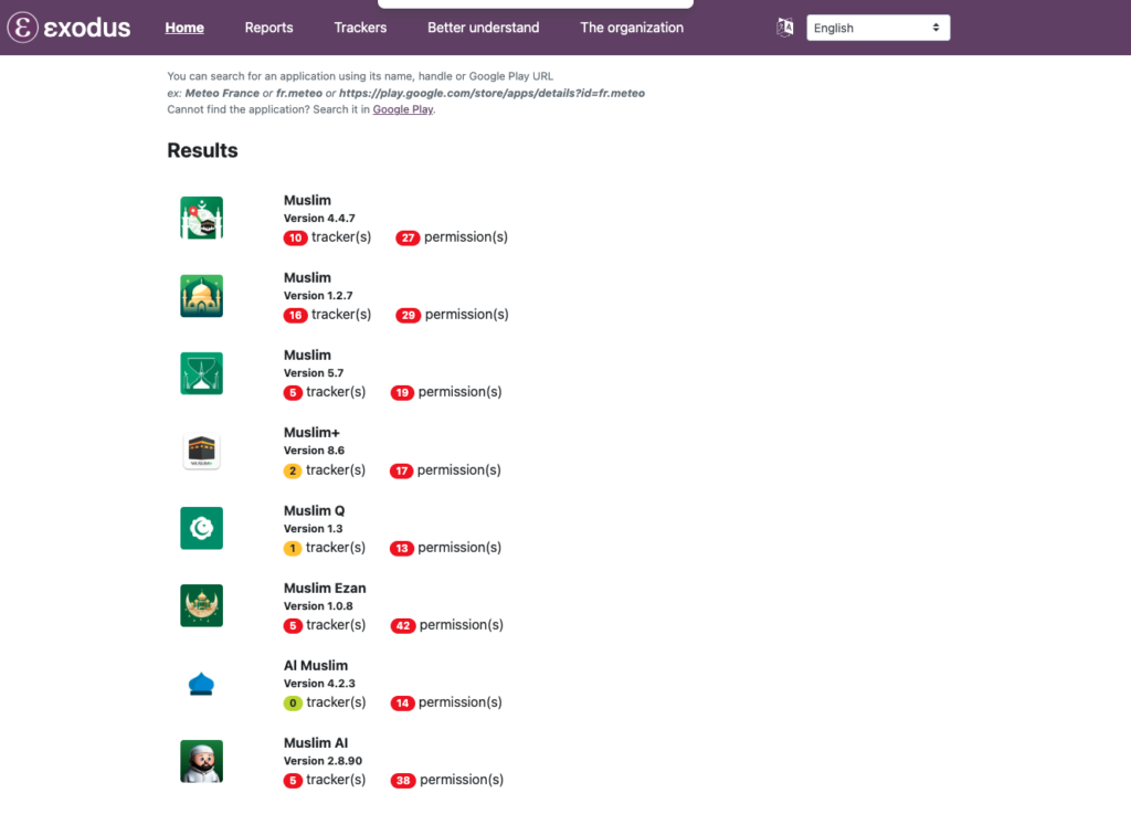 التطبيقات الدينية